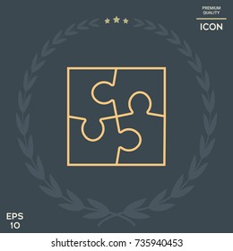 Puzzle line icon