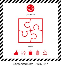 Puzzle line icon
