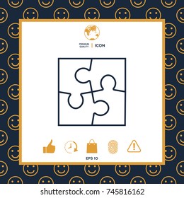 Puzzle line icon