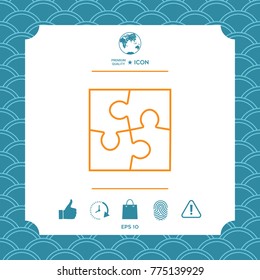 Puzzle line icon