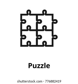 Puzzle line icon