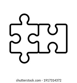 puzzle line  icon design vector template
