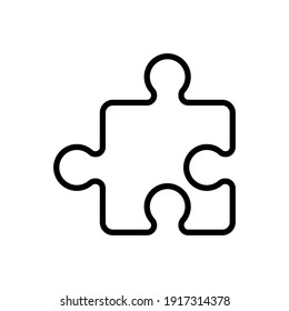 puzzle line  icon design vector template