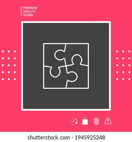 Icono de línea de rompecabezas, elementos para su diseño