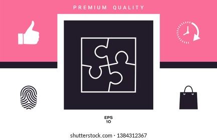 Puzzle line icon. Graphic elements for your design