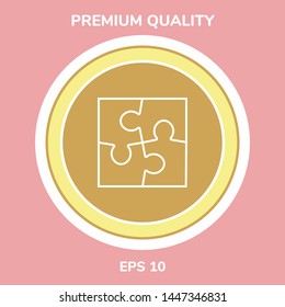 Puzzle line icon. Graphic elements for your design