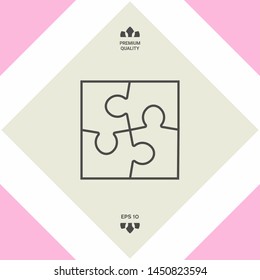 Puzzle line icon. Graphic elements for your design