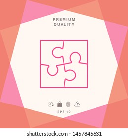 Puzzle line icon. Graphic elements for your design