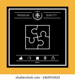 Puzzle line icon. Graphic elements for your design