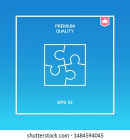 Puzzle line icon. Graphic elements for your design