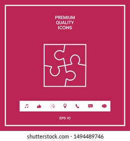 Puzzle line icon. Graphic elements for your design