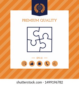 Puzzle line icon. Graphic elements for your design