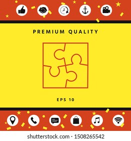 Puzzle line icon. Graphic elements for your design