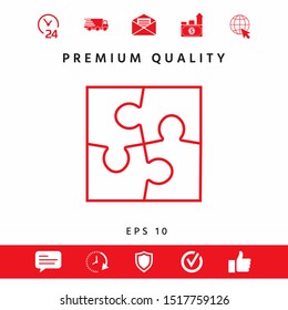 Puzzle line icon. Graphic elements for your design