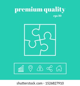 Puzzle line icon. Graphic elements for your design