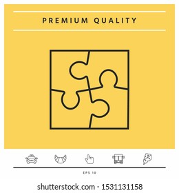 Puzzle line icon. Graphic elements for your design