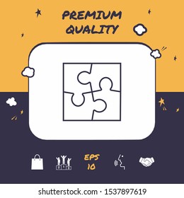 Puzzle line icon. Graphic elements for your design