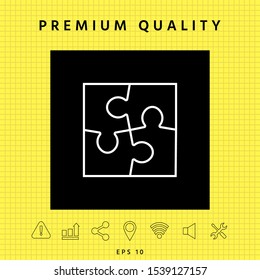 Puzzle line icon. Graphic elements for your design