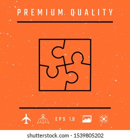 Puzzle line icon. Graphic elements for your design