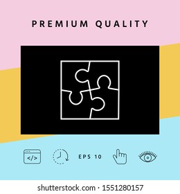 Puzzle line icon. Graphic elements for your design