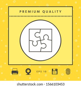 Puzzle line icon. Graphic elements for your design