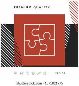 Puzzle line icon. Graphic elements for your design