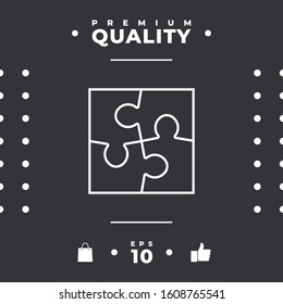 Puzzle line icon. Graphic elements for your design