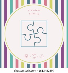Puzzle line icon. Graphic elements for your design