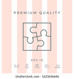 Puzzle line icon. Graphic elements for your design