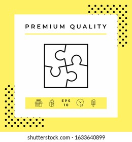 Puzzle line icon. Graphic elements for your design