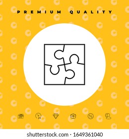 Puzzle line icon. Graphic elements for your design