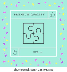 Puzzle line icon. Graphic elements for your design