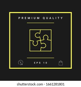 Puzzle line icon. Graphic elements for your design