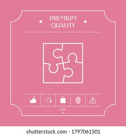 Puzzle line icon. Graphic elements for your design