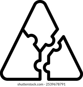 Vector de ilustración de icono de línea de rompecabezas