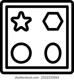 Rätsel Linie Symbol Illustration Vektor