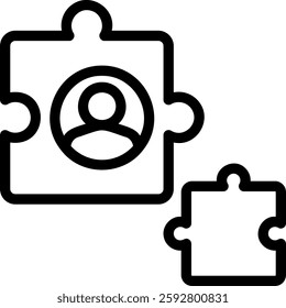 puzzle line icon illustration vector