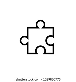 Puzzle line icon, logo isolated on white background
