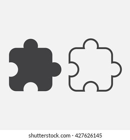 Puzzle line icon, outline and solid vector logo, linear pictogram isolated on white, pixel perfect illustration