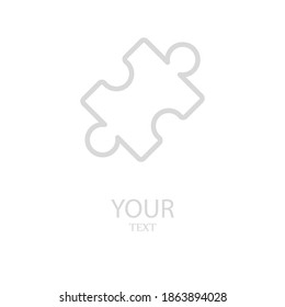 Puzzle line icon, outline vector illustration.