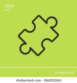 Puzzle line icon, outline vector illustration.