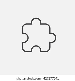 Puzzle line icon, outline vector logo, linear pictogram isolated on white, pixel perfect symbol illustration