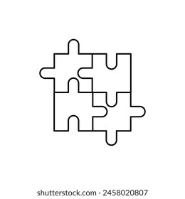 Puzzle line icon, Plugins symbol flat trendy style liner illustration for web and app..eps
