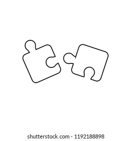 Puzzle line icon. simple vector illustration flat design eps10
