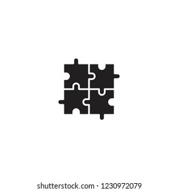 Puzzle line icon vector