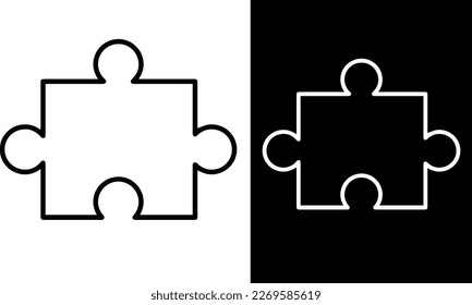 diseño vectorial de icono de línea de rompecabezas 