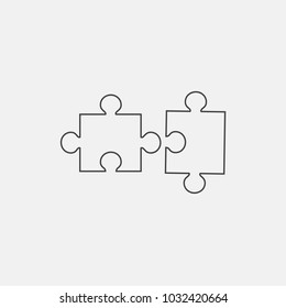 puzzle line icon vector illustration. puzzle pieces line icon vector