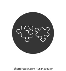 Puzzle line icon. Vector illustration
