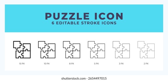 Puzzle line icon. For web. And mobile app. Vector illustration.