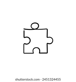 Puzzle Line Style Icon Design